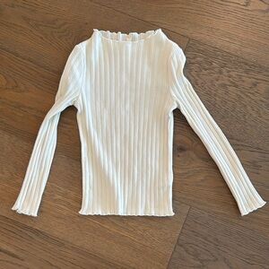 Elegant White Ribbed top